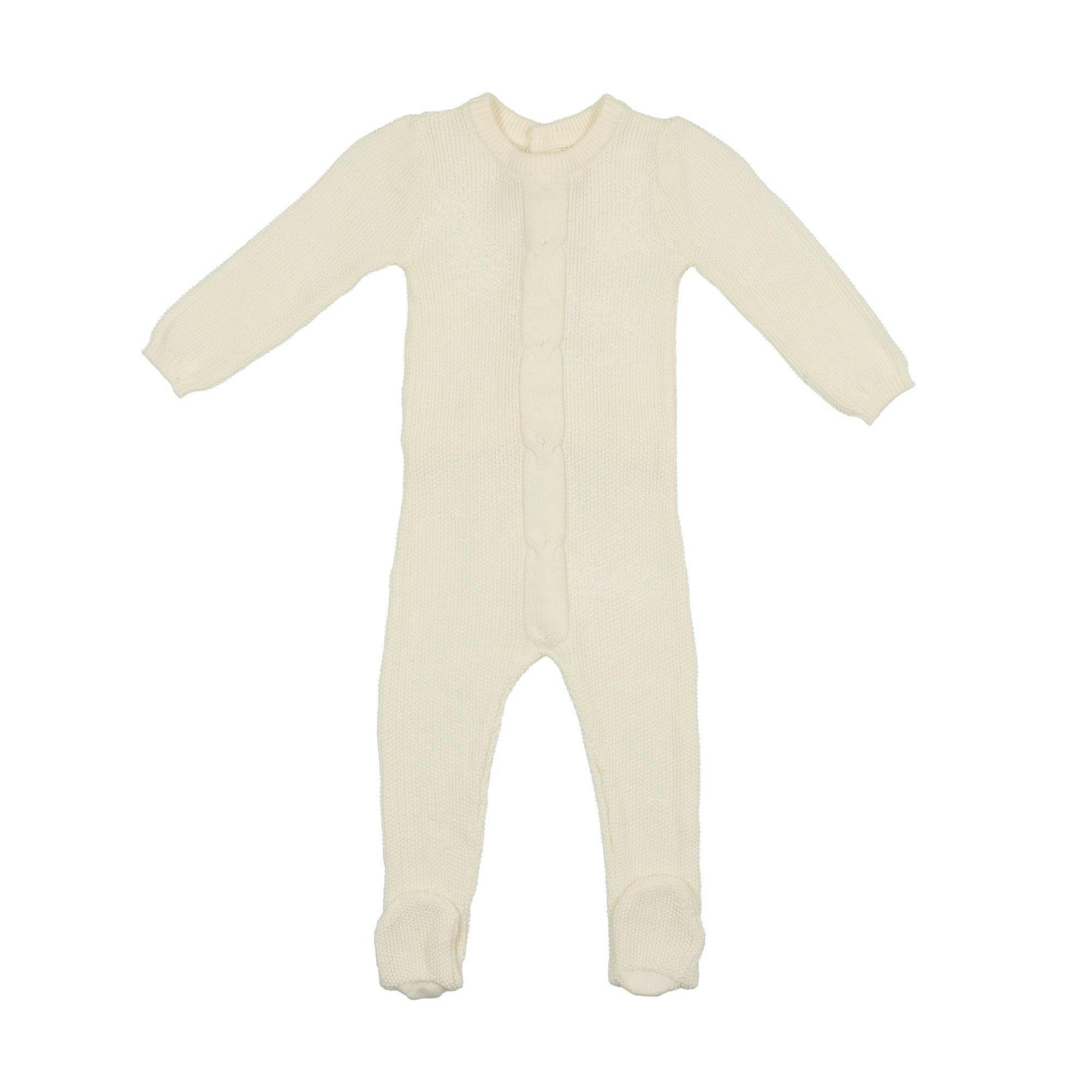 Braided Rope Knit Long Sleeve Footie