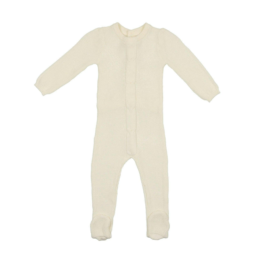 Braided Rope Knit Long Sleeve Footie