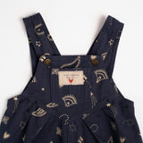 Overall Romper in Midnight Bandana