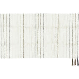 Aron Small Rectangular Woolable Rug With Tri-Color Tassels