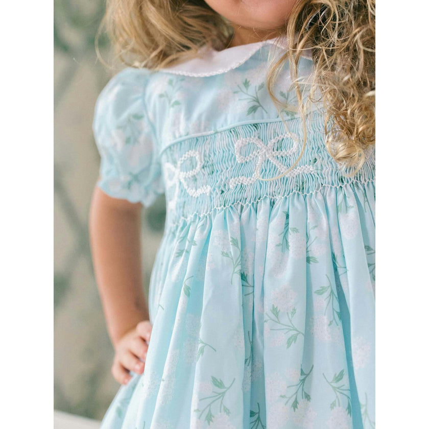 Collared Hydrangea Smocked Dress (FINAL SALE)