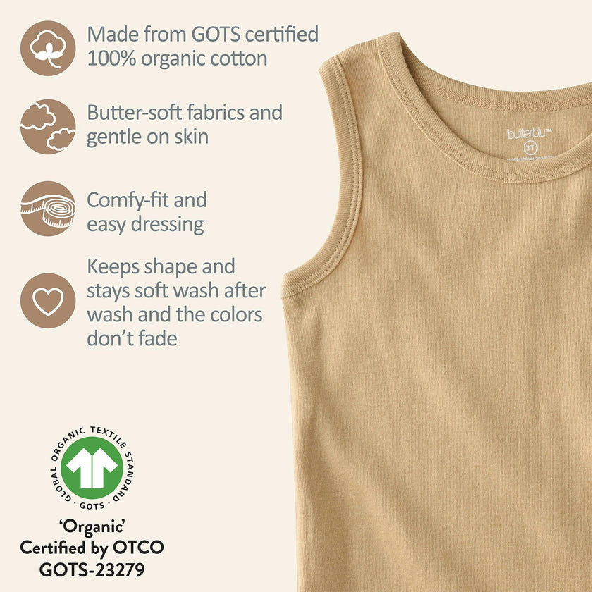 MALONE 5-Pack Toddler Tank Top Undershirts