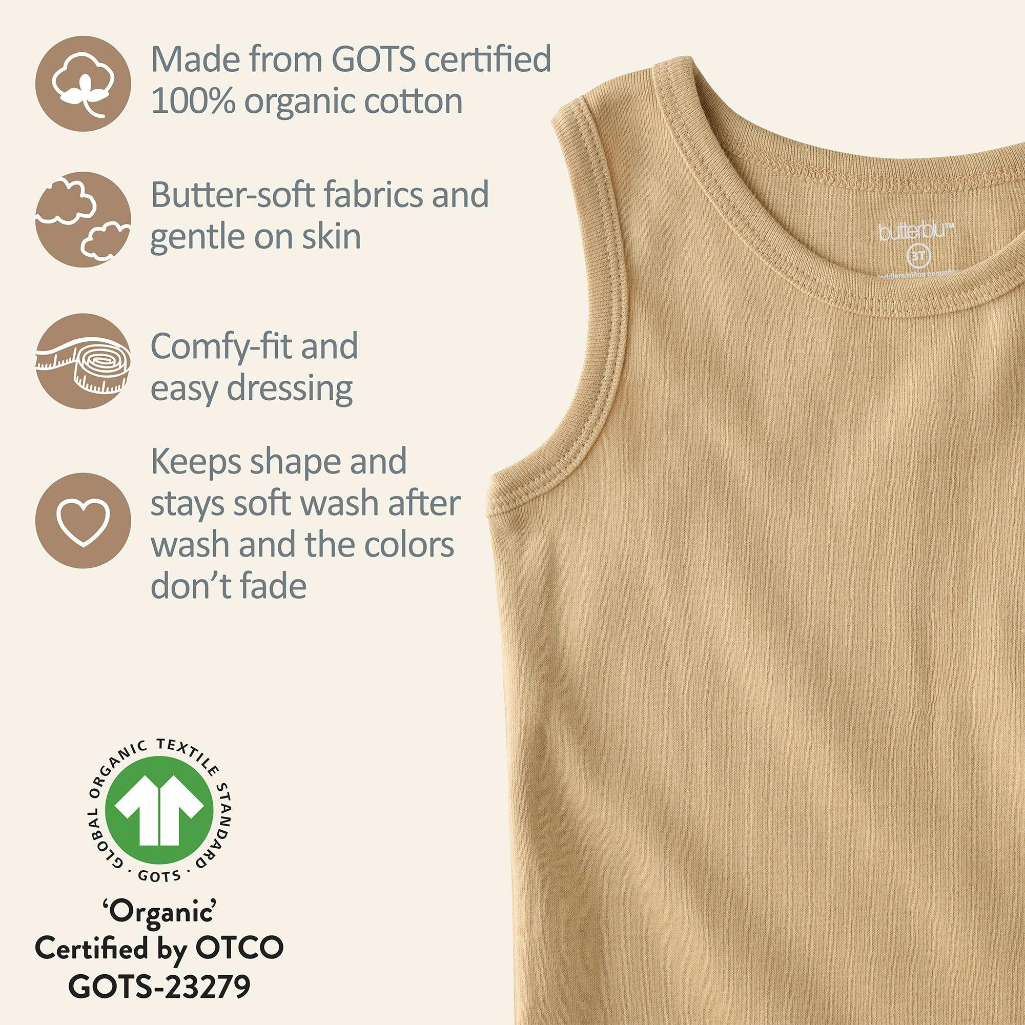 MALONE 5-Pack Toddler Tank Top Undershirts