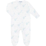 Blue Elephant Zipper Footie