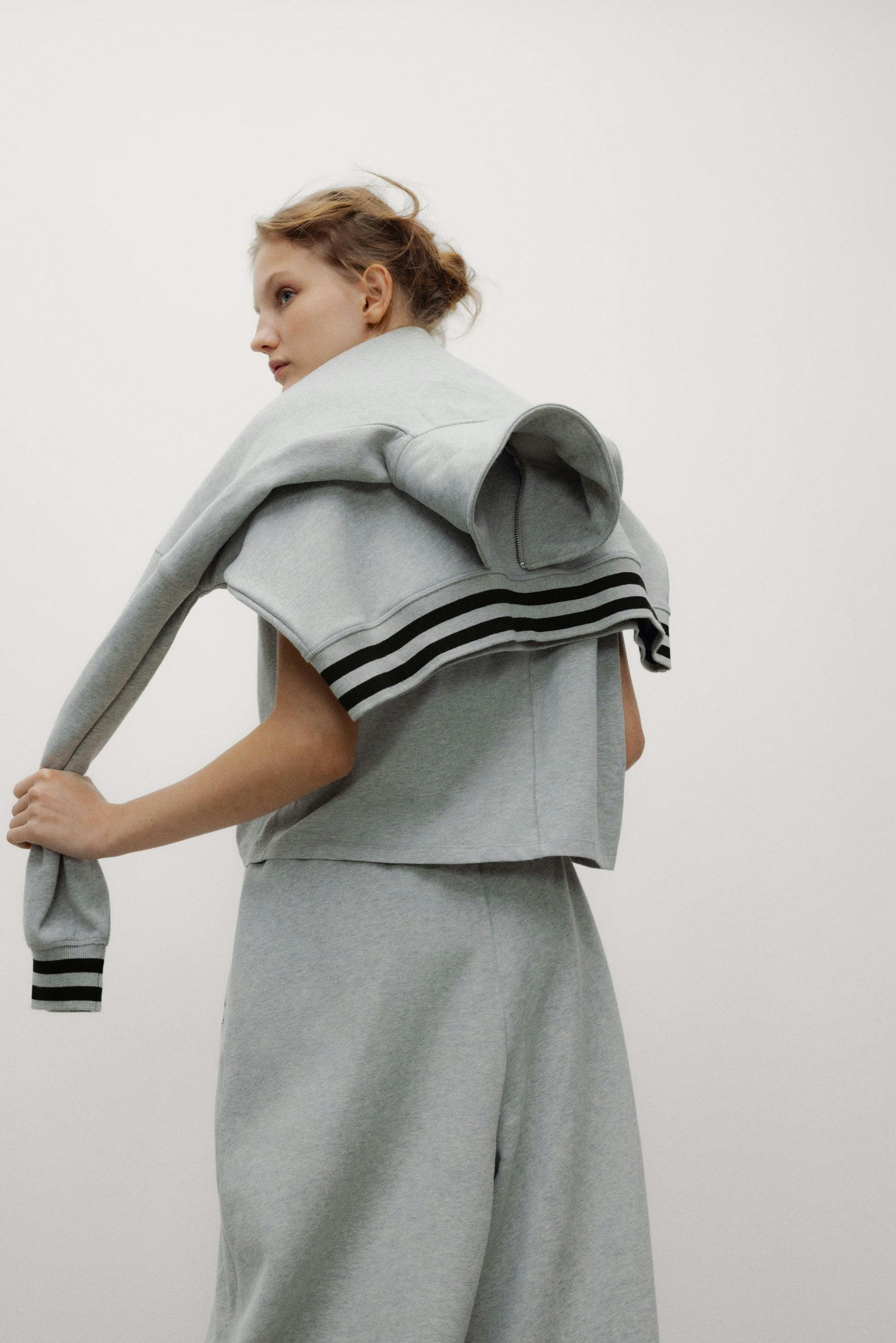 Mochi Woman Polo Light Grey Melange