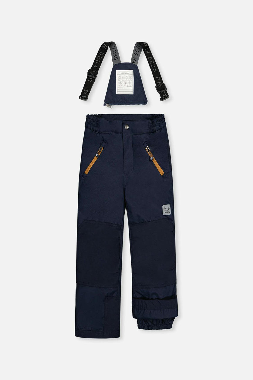 Two Piece Play Snowsuit Navy And Burgundy With Navy Pants