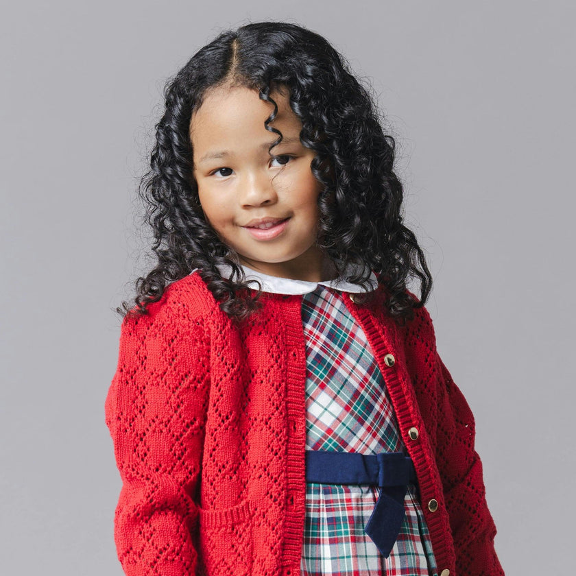 Organic Pointelle Cardigan Sweater