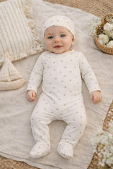 Dotty Boats Footie, White