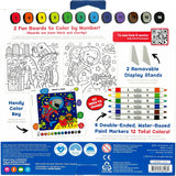 Colortopia Color By Number Paint Marker Kit - Epic Adventures