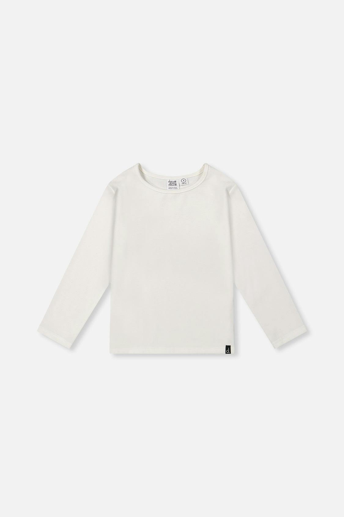 Brushed Rib Crew Neck Top Off-White