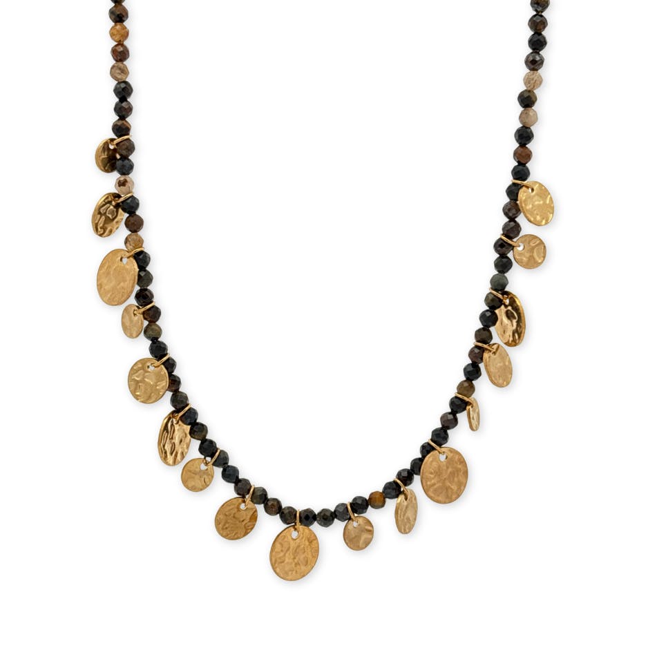 Gold Coin Beaded Necklace