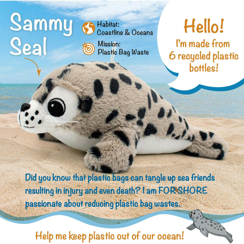 Sammy The 12" Stuffed Plush Toy w/ Authentic Animal Sounds