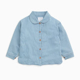 Striped Soft Padded Denim Jacket