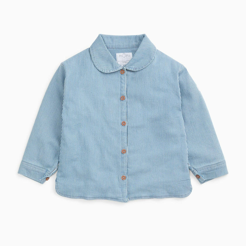 Striped Soft Padded Denim Jacket