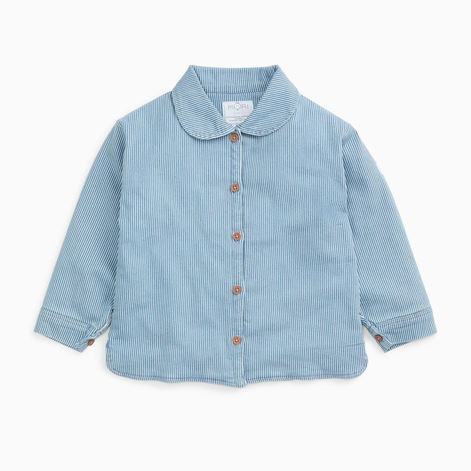 Striped Soft Padded Denim Jacket