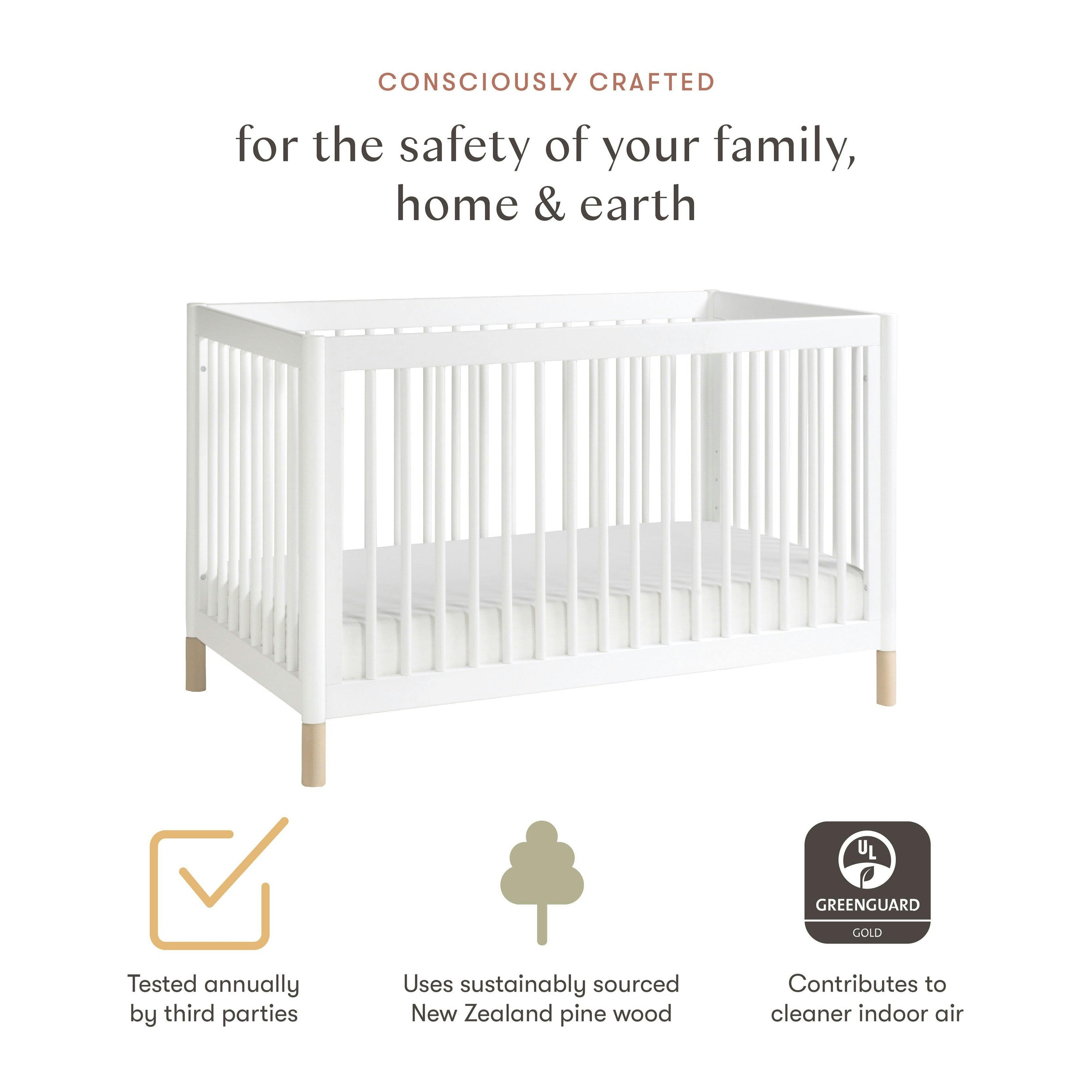 Babyletto Gelato 4-in-1 Convertible Crib with Toddler Bed Conversion Kit