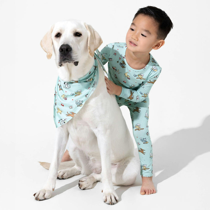Valentines Pups Bamboo Pet Scarf