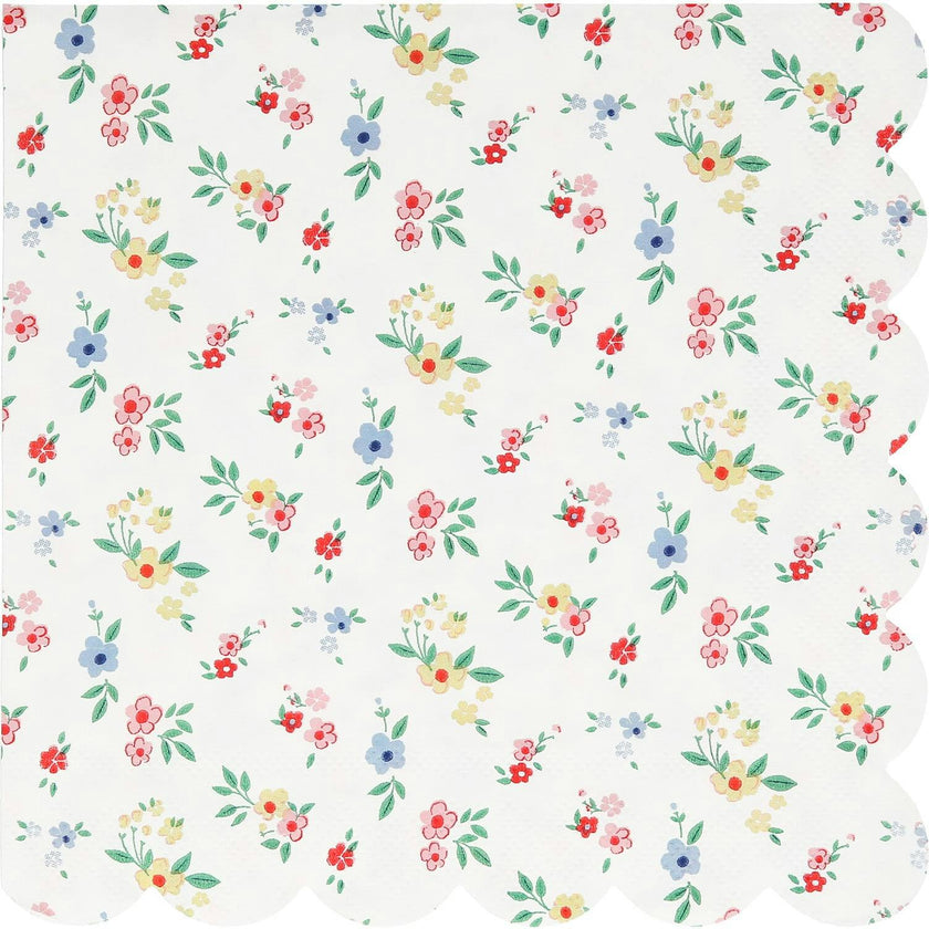 Ditsy Posy Scalloped Large Napkins