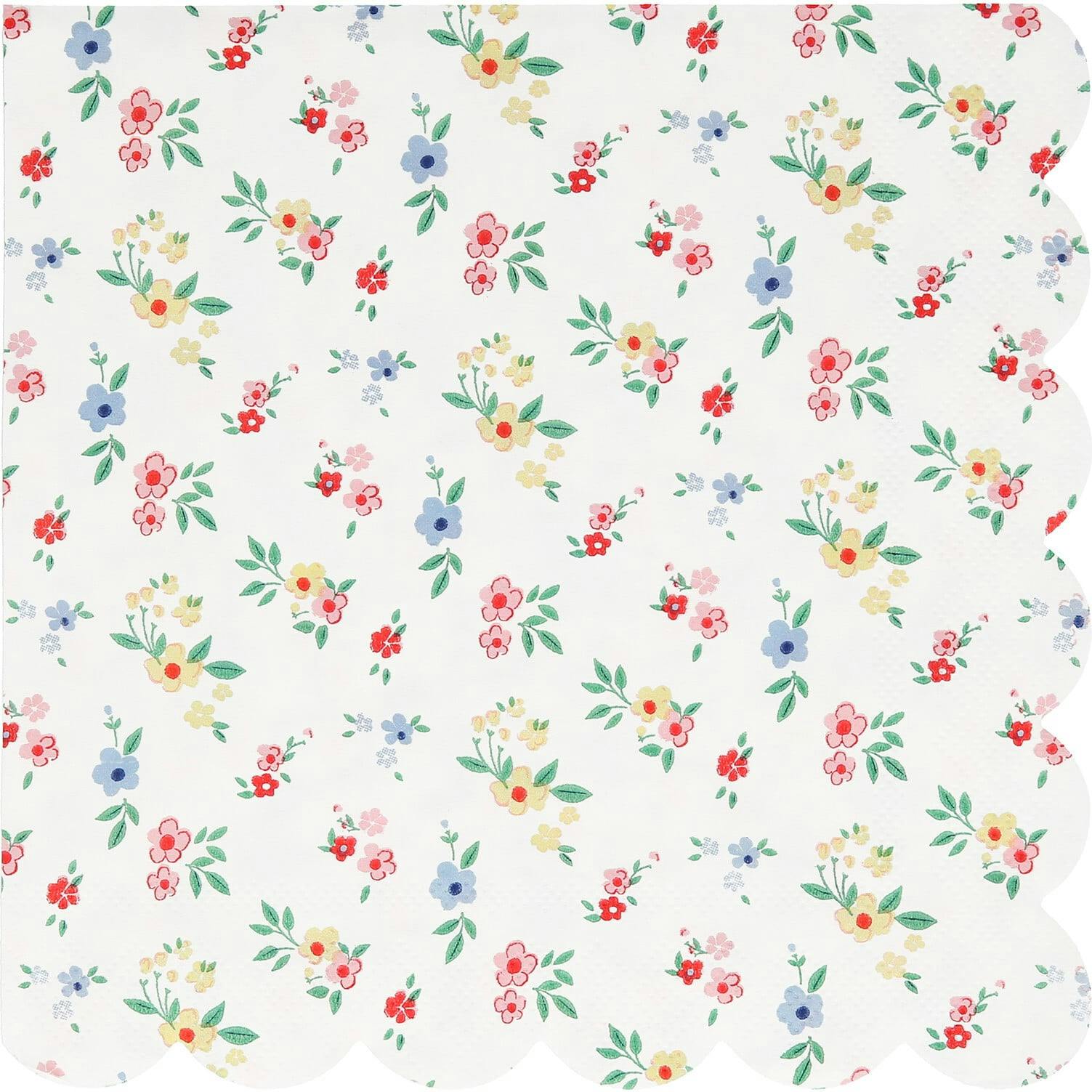 Ditsy Posy Scalloped Large Napkins