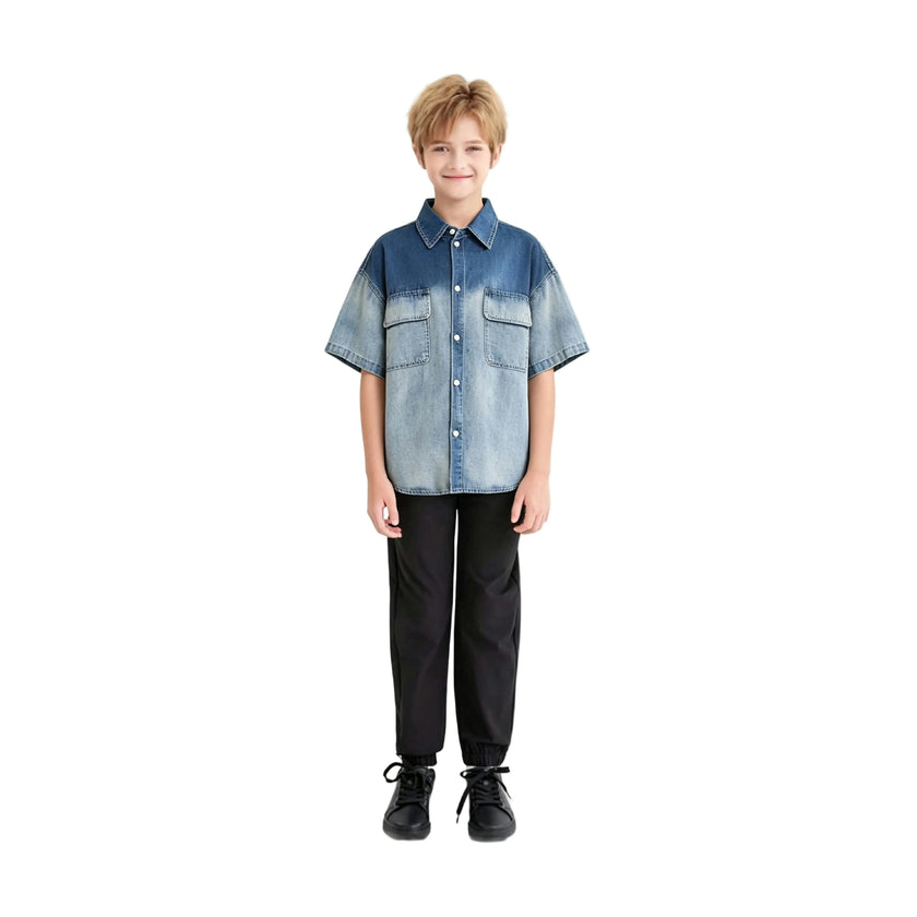Blue Gradient Denim Shirt