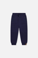 Fleece Sweatpants with Pockets Dark Blue
