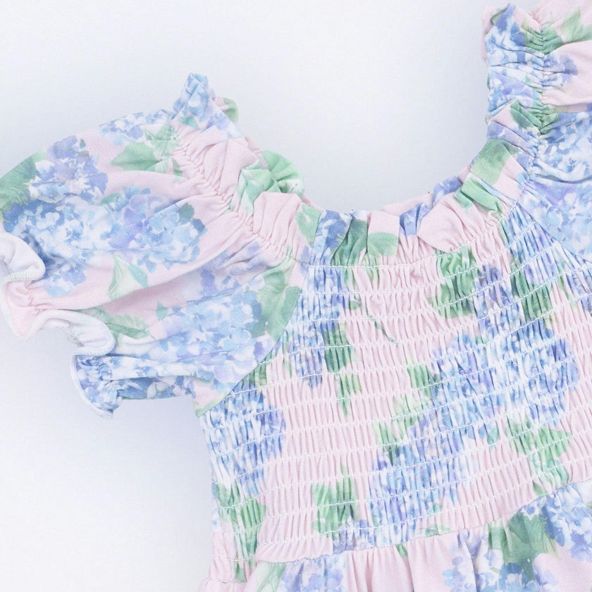Hydrangeas - Smocked Twirly Dress and Bloomer