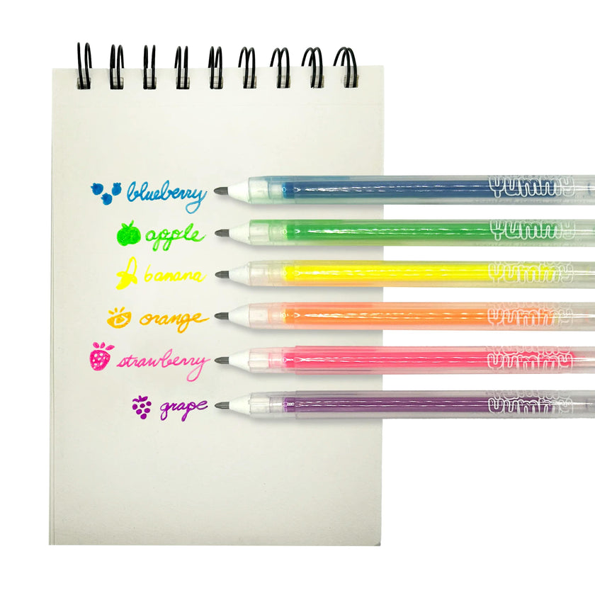 Yummy Yummy Scented Gel Pens - Neon - Set of 6