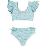 Ruffle Top & Bottom Bikini, Florals