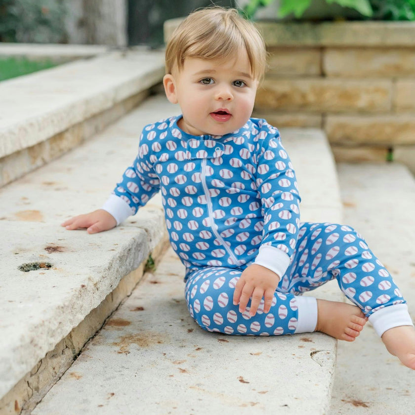 Parker Boys' Zipper Pajama - Baseball Grand Slam