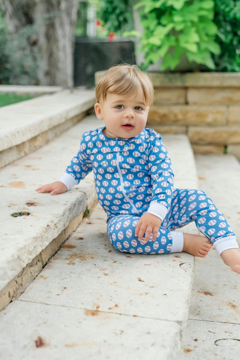 Parker Boys' Zipper Pajama - Baseball Grand Slam