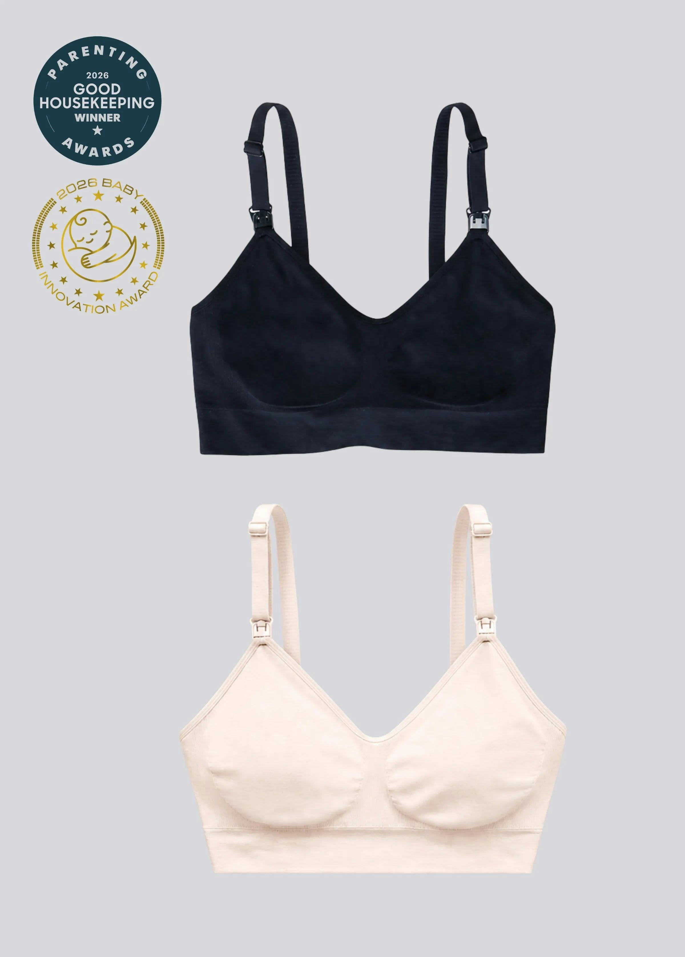 Award-Winning Seamless Nursing + Pumping Bra 2-Pack
