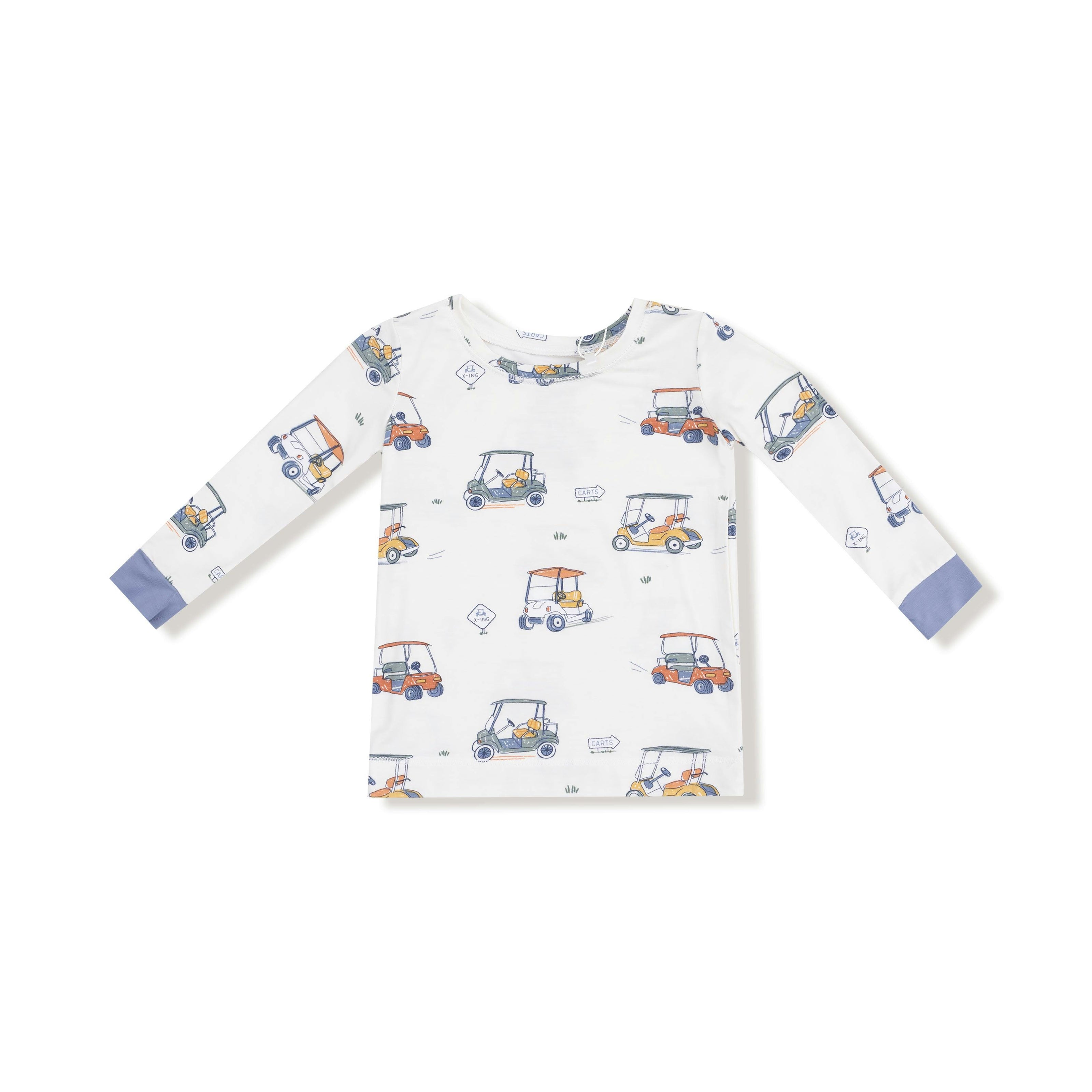 Zooming Golf Carts - Long Sleeve Loungewear Set