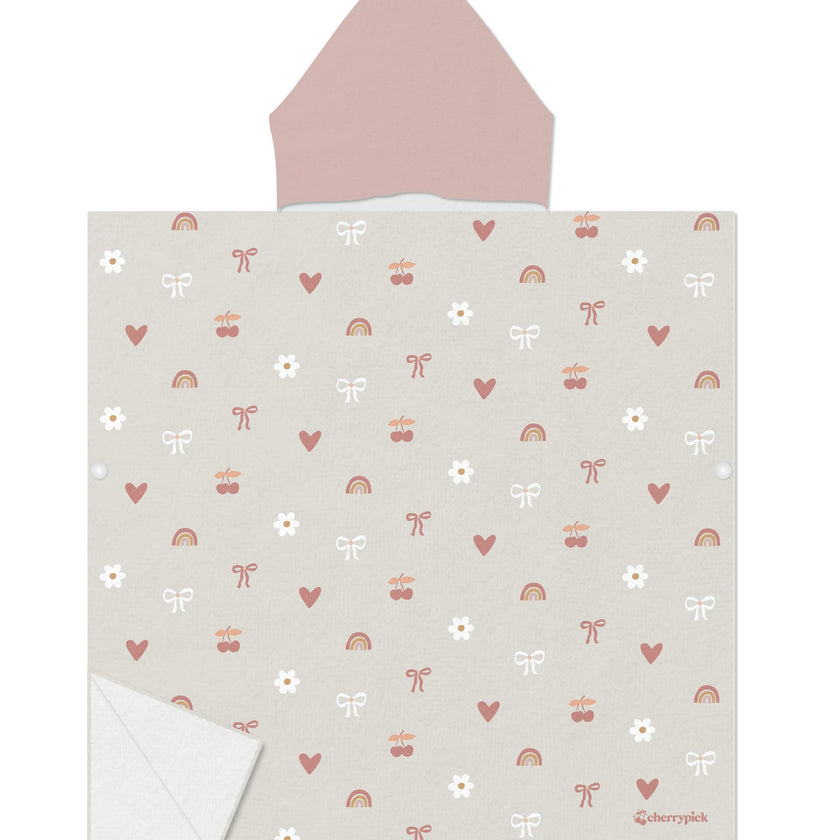 Kids Hooded Beach Poncho - Quick Dry Pool & Swim Towel