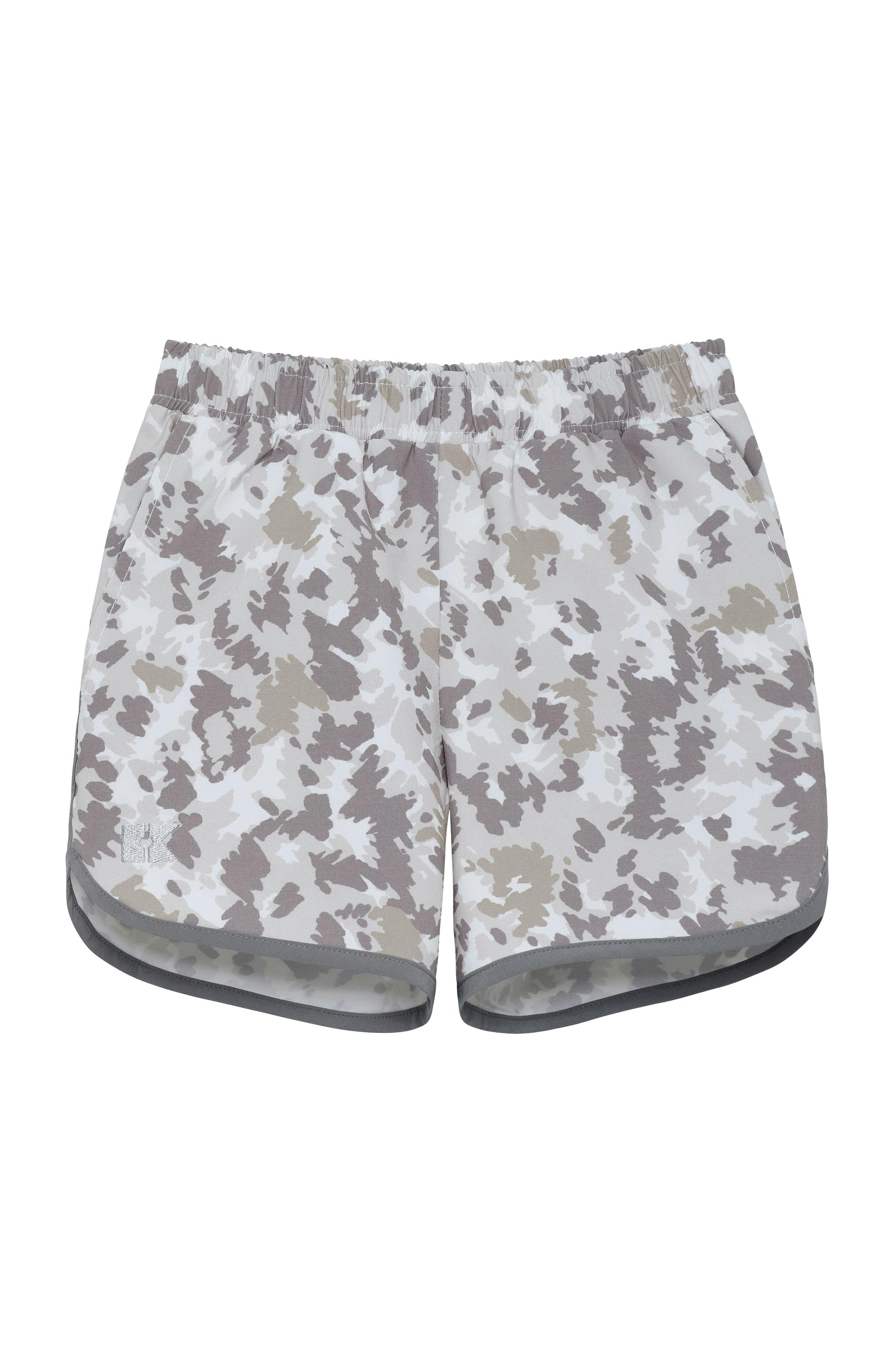 camo retro super short with gray piping