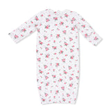 Pink Rosettes - Kimono Gown & Knot Headband