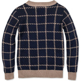 Organic Long Sleeve Boyfriend Cardigan Sweater, Blue