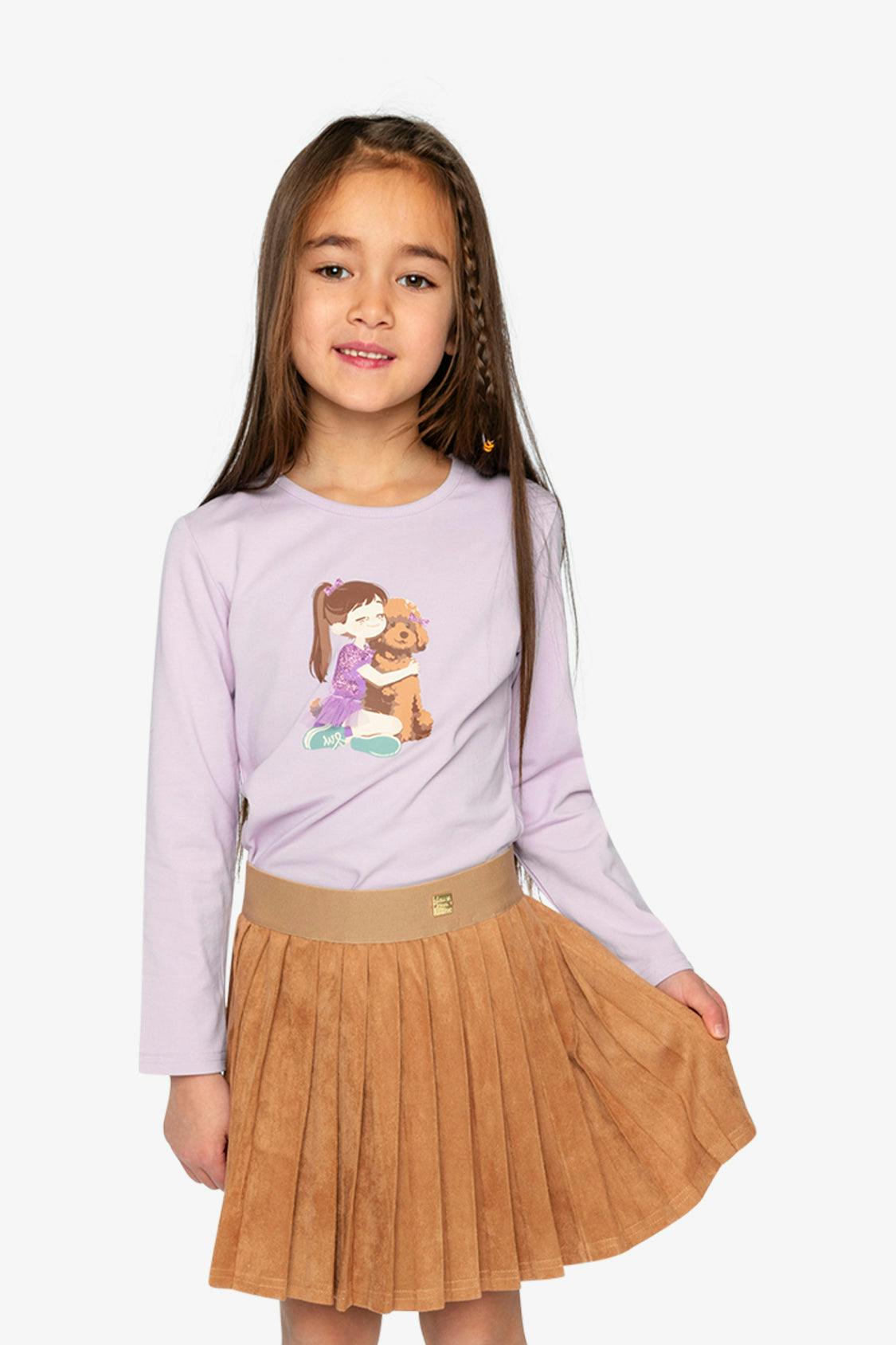 Long Sleeve Organic Cotton T-Shirt Lavender