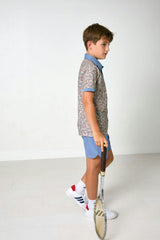 fall floral polo shirt