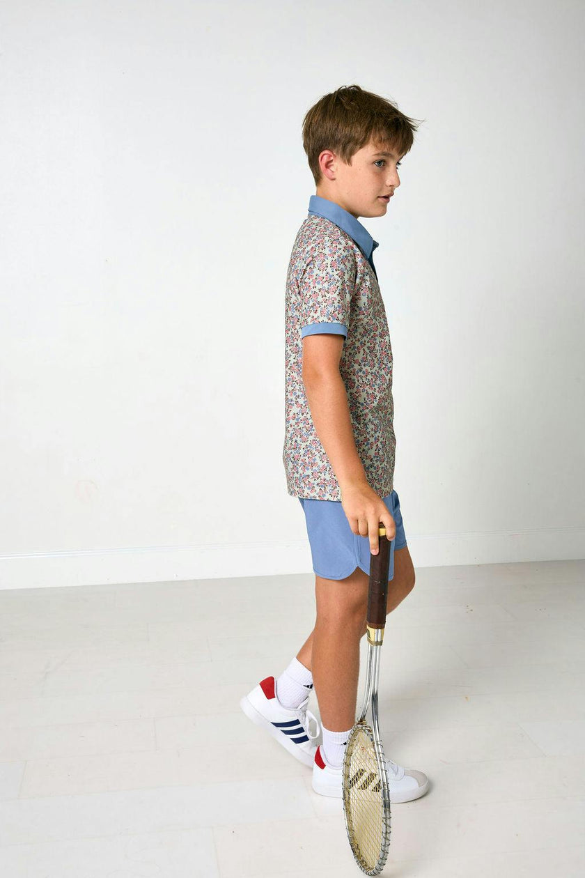 fall floral polo shirt
