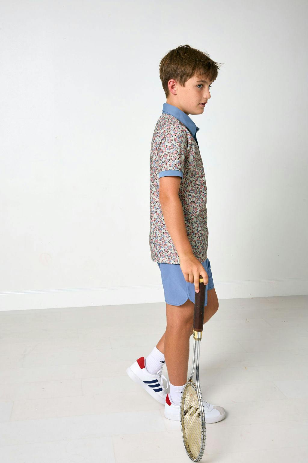 fall floral polo shirt