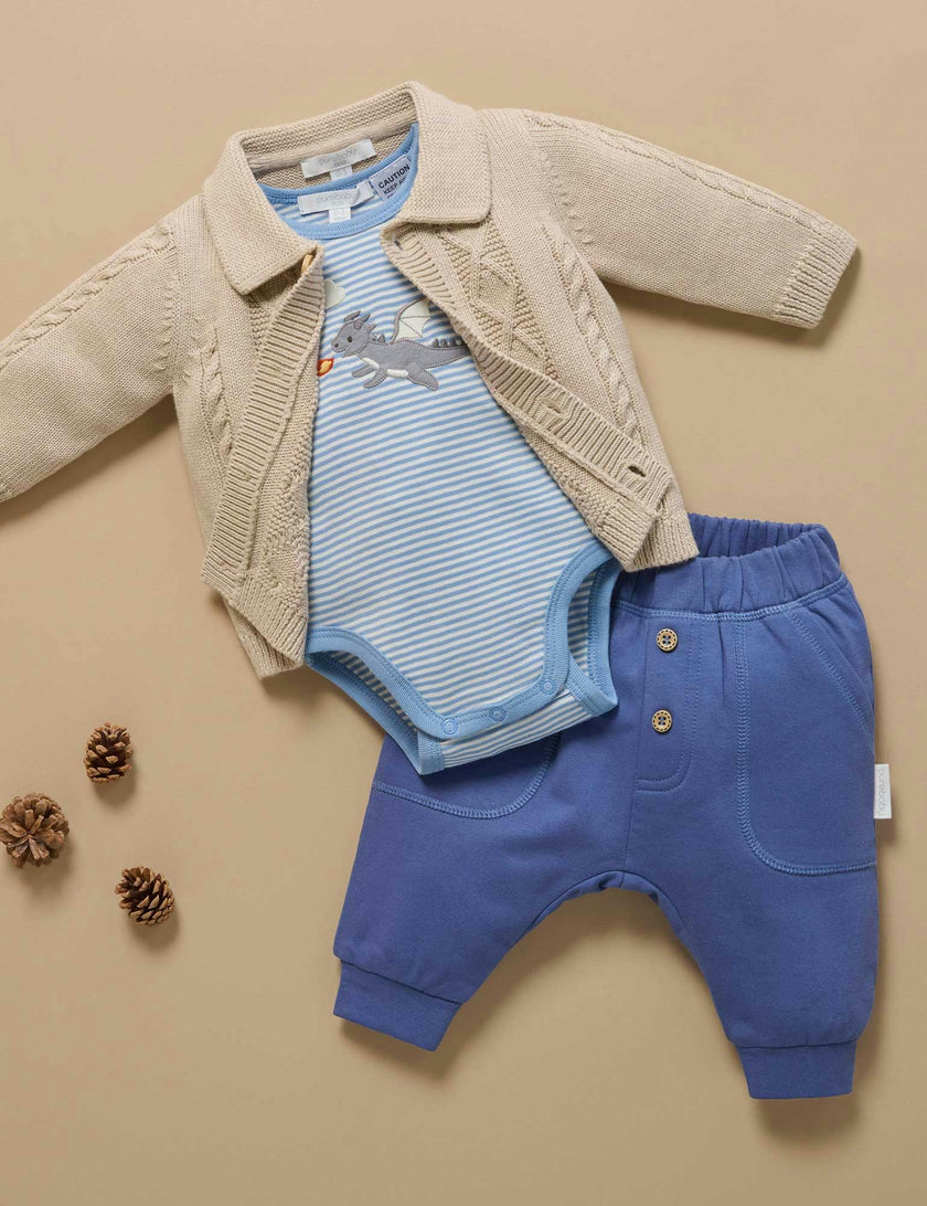 Cable Cardigan Oatmeal Melange