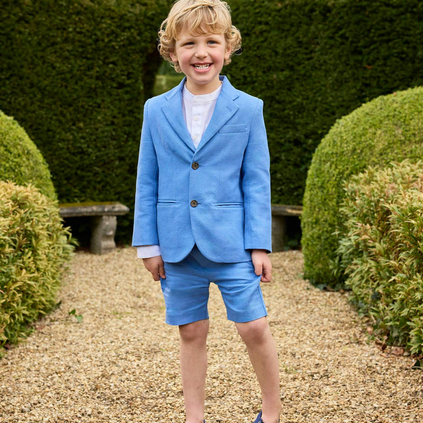 Sebastian Blazer in Blue Linen