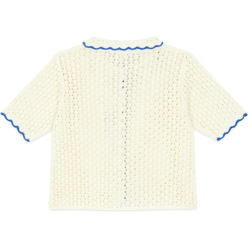 BONTON Crochet Lanza Cardigan - Marshmallow
