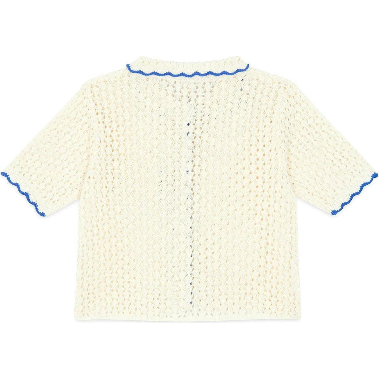 BONTON Crochet Lanza Cardigan - Marshmallow