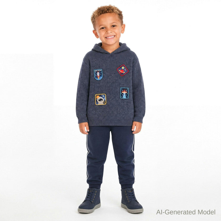 Hooded Sweater | Space Explorer Patches