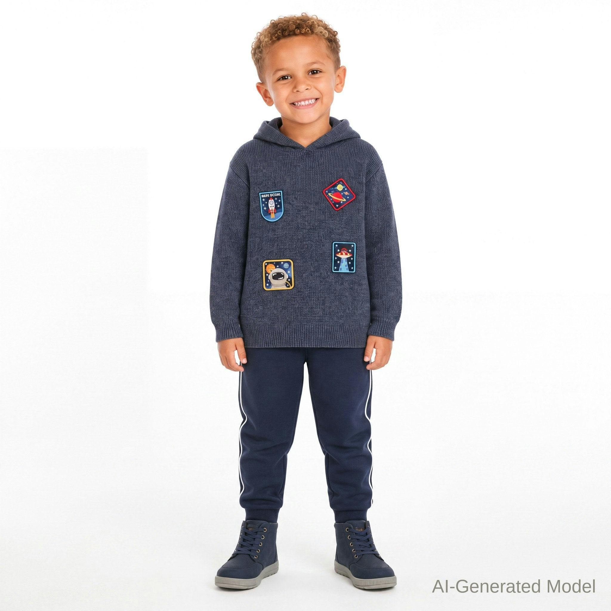 Hooded Sweater | Space Explorer Patches