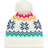 Kids rainbow snowflake fair isle beanie