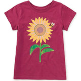 Bee & Sunflower Graphic Tee, Red