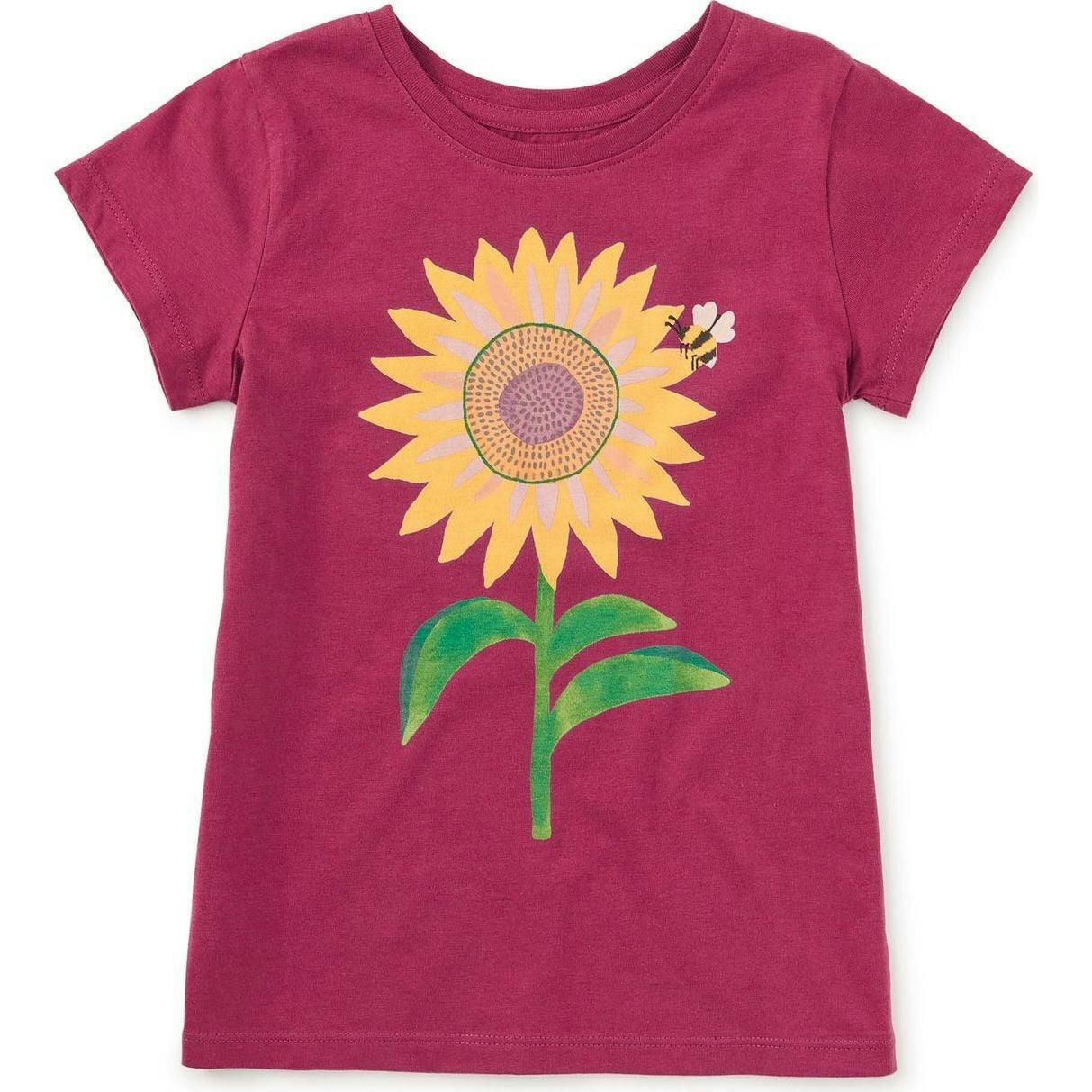 Bee & Sunflower Graphic Tee, Red
