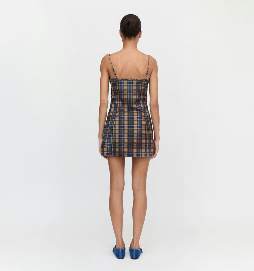 The Rennie Dress - Brown Spencer Plaid